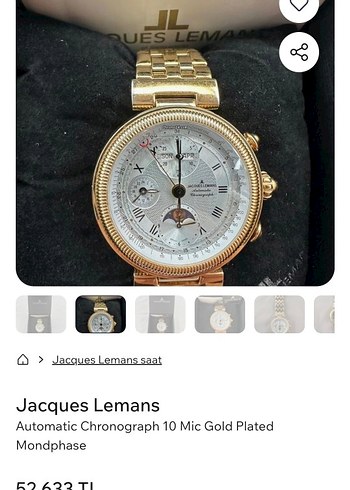 Turkuaz Jacques Lemans Erkek Saati - Görsel 8