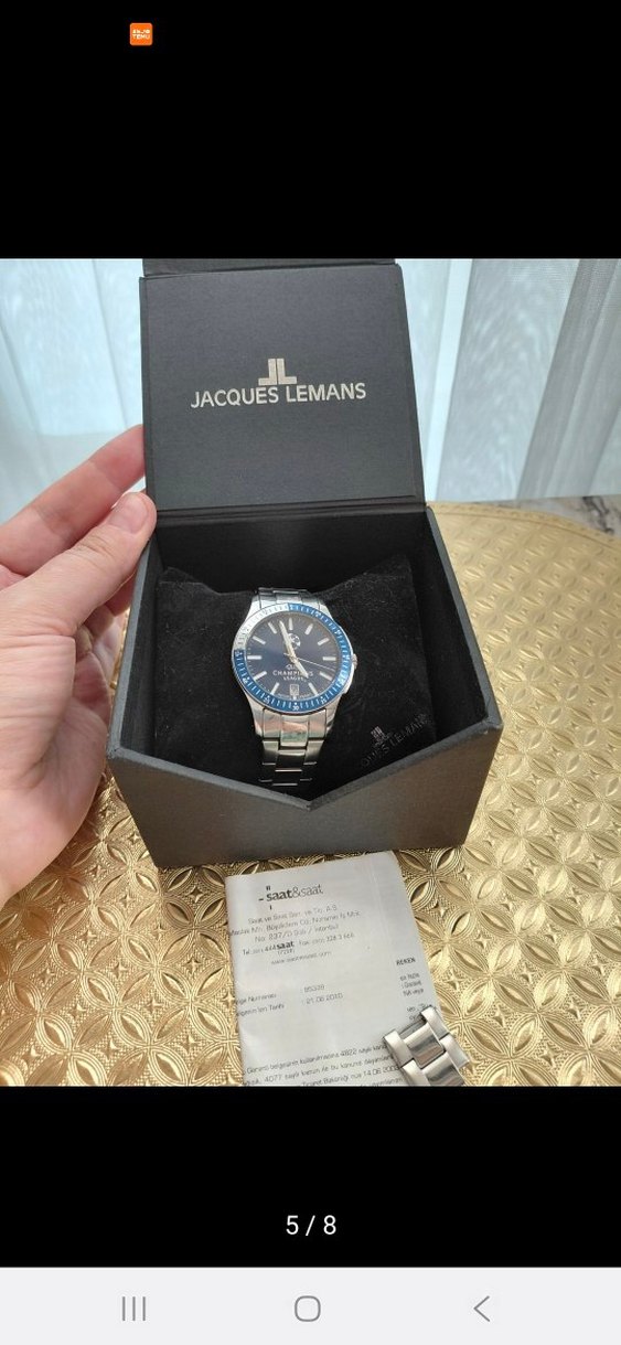 Turkuaz Jacques Lemans Erkek Saati - Görsel 5