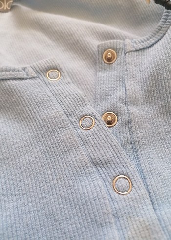 m Beden Mavi Mini Denim Tişört