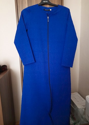 Kadın Lacivert Uzun Fermuarlı Kaban - Görsel 2