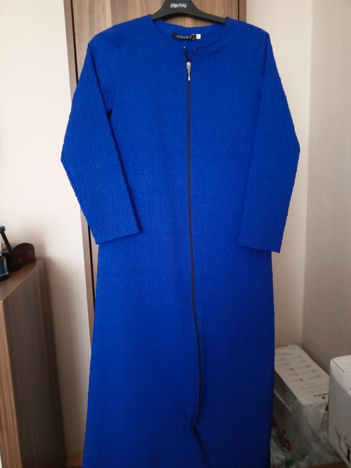 Kadın Lacivert Uzun Fermuarlı Kaban - Görsel 2