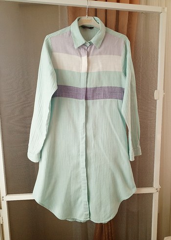 Pamuklu Bohem Uzun Kollu Midi Gömlek - Görsel 2