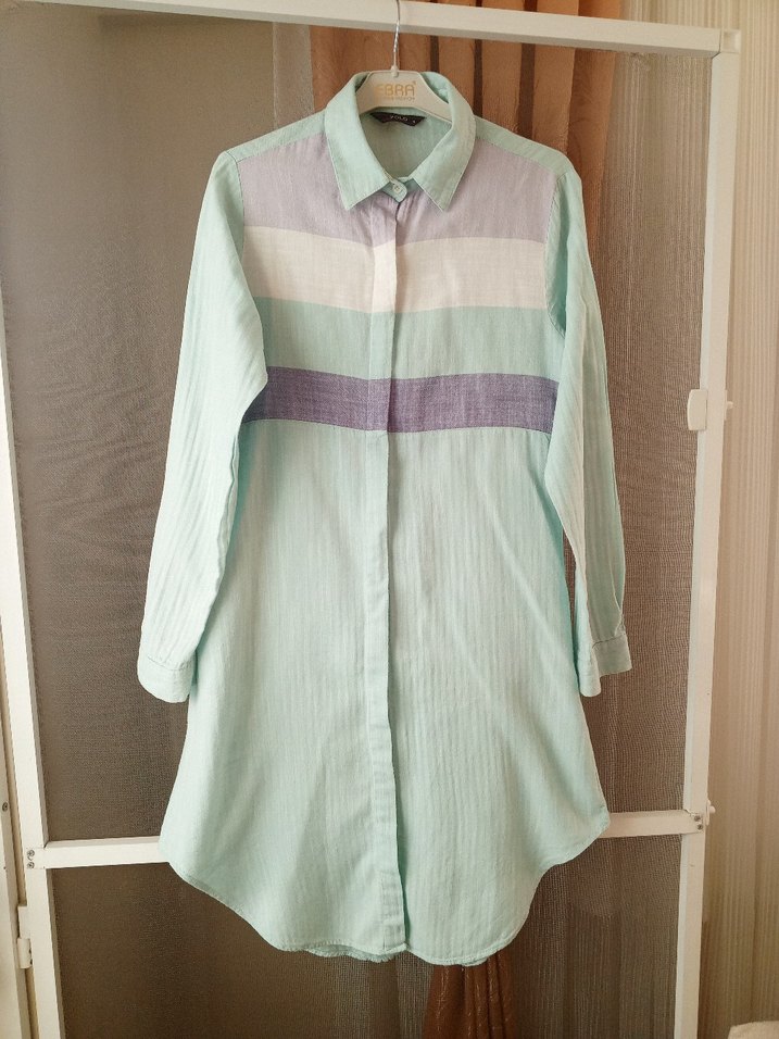 Pamuklu Bohem Uzun Kollu Midi Gömlek - Görsel 2