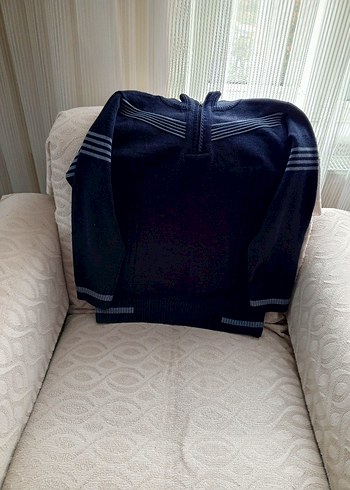 Antrasit Yün Örgü Yüksek Yakalı Erkek Kazak - Görsel 2