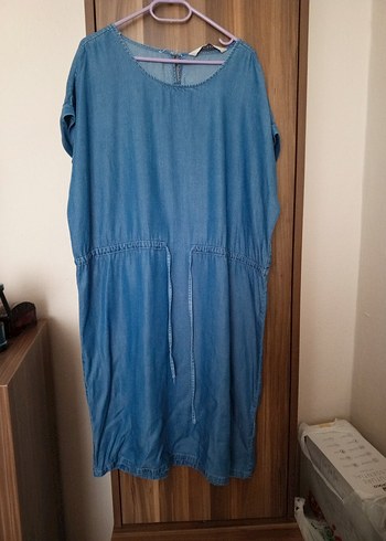 Mavi Salaş Midi Denim Elbise - Görsel 2