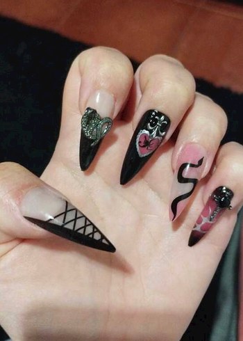 Goth Takma Tırnak !YENİ STOK! - Görsel 2