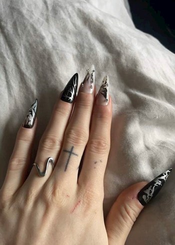 Goth Takma Tırnak !YENİ STOK! - Görsel 2