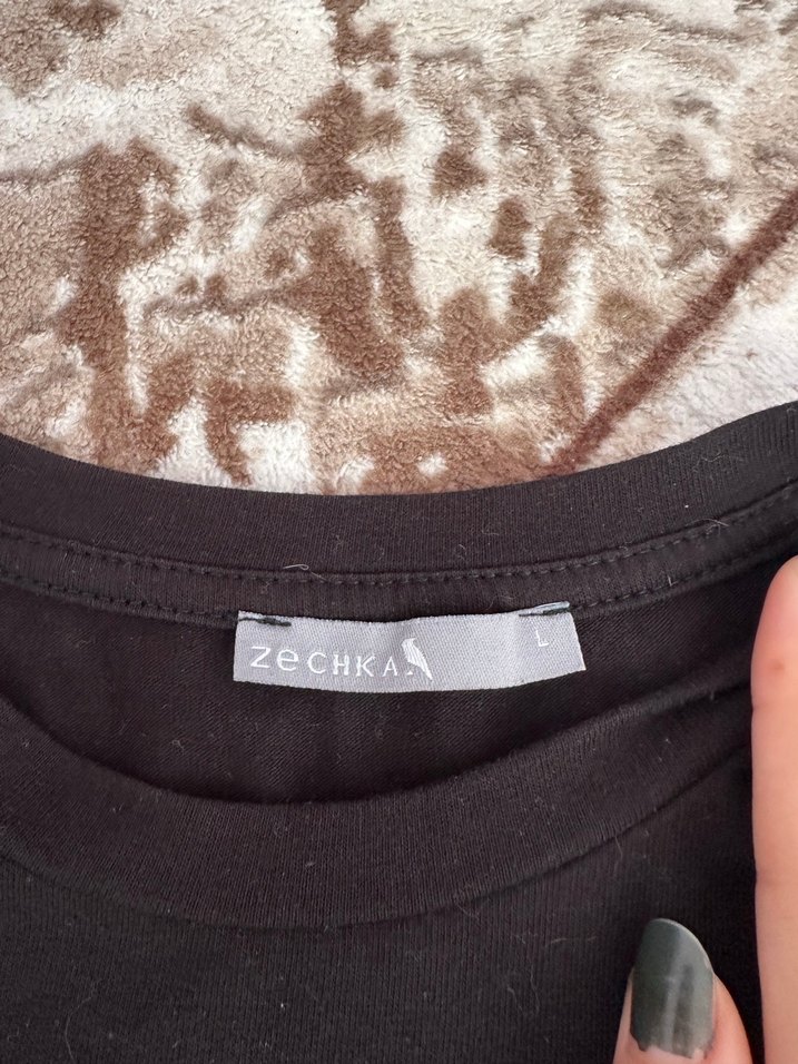 Siyah Kadın Crop Tişört - Görsel 2