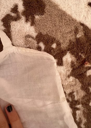 Beyaz Düğmeli crop - Görsel 2