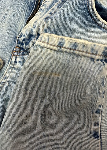 Mavi Bol Kesim Midi Kadın Kot Pantolon - Görsel 2