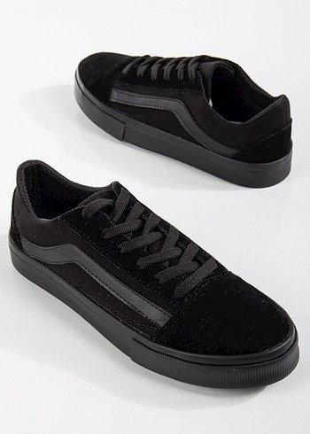 38 Beden Siyah Bağcıklı Kadın Sneakers