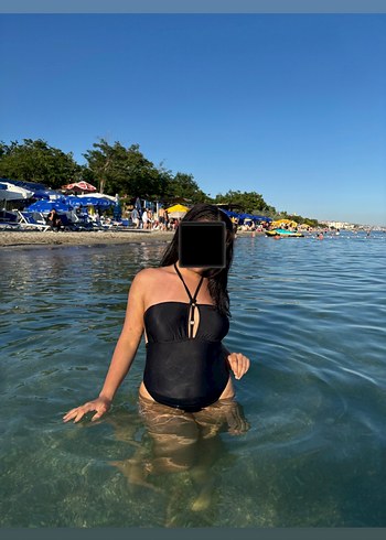 Diğer Siyah Transparan Strappy Gotik Mayo