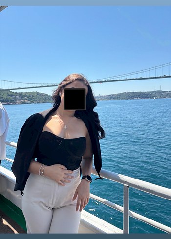 Diğer Siyah askısız bluz