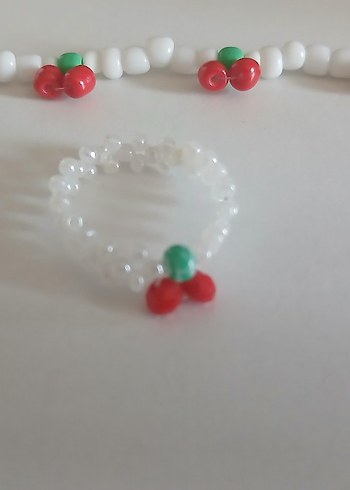 Diğer Kiraz desenli bileklik ve yüzük