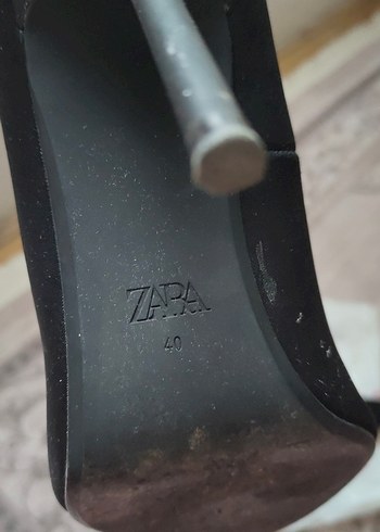 Zara Siyah mat kumaş Stiletto Topuklu Kadın Ayakkabı