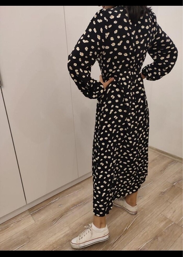 Çiçek desen maxi elbise - Görsel 3