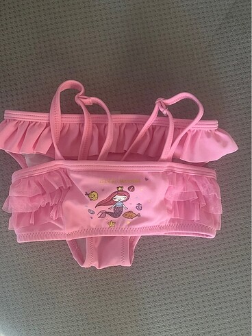 4 Yaş Beden pembe Renk Kız çocuk bikini takımı