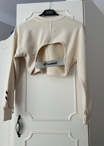 xs Beden Bej Kadın Crop Sweatshirt