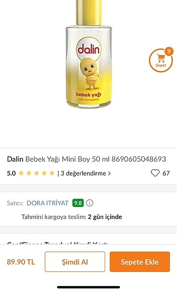 Dalin bebek yağı