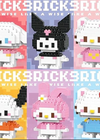 6 Farklı Uyumlu Bricks Set Hello Kitty