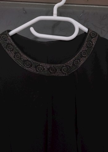 Uzun Kollu koyu yeşil renk ferace - Görsel 4