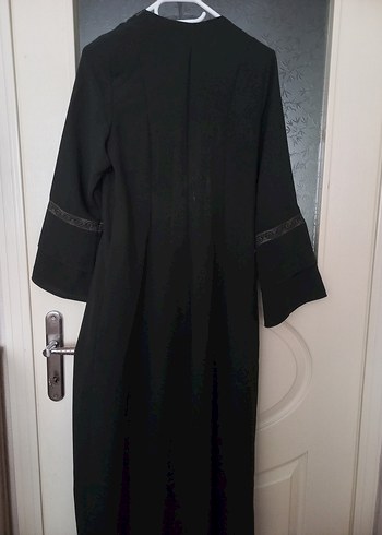 Uzun Kollu koyu yeşil renk ferace - Görsel 5