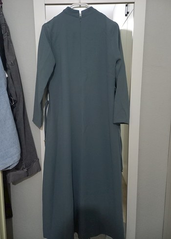 grimsi mavi renk taşlı şeritli abiye - Görsel 5