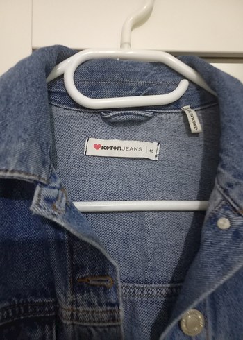 Düğmeli Gri Mavi Kadın Denim Ceket - Görsel 2