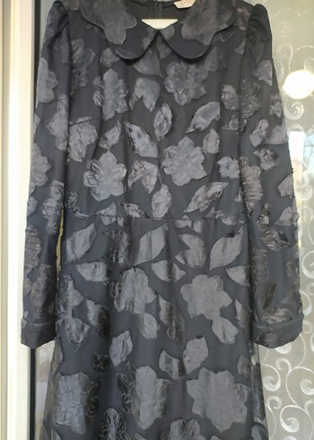 Siyah Uzun Kollu Gotik Kadın Elbise - Görsel 4