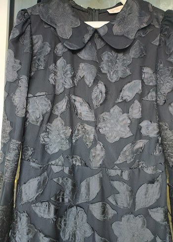 Siyah Uzun Kollu Gotik Kadın Elbise - Görsel 2