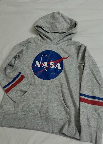 NASA Baskılı Gri Çocuk Sweatshirt