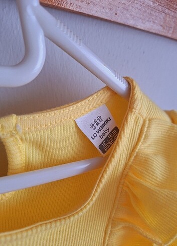 12-18 Ay Beden sarı Renk Tütülü elbise 