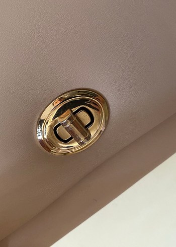 Bej Deri Kadın Çanta, Modern Klasik - Görsel 2