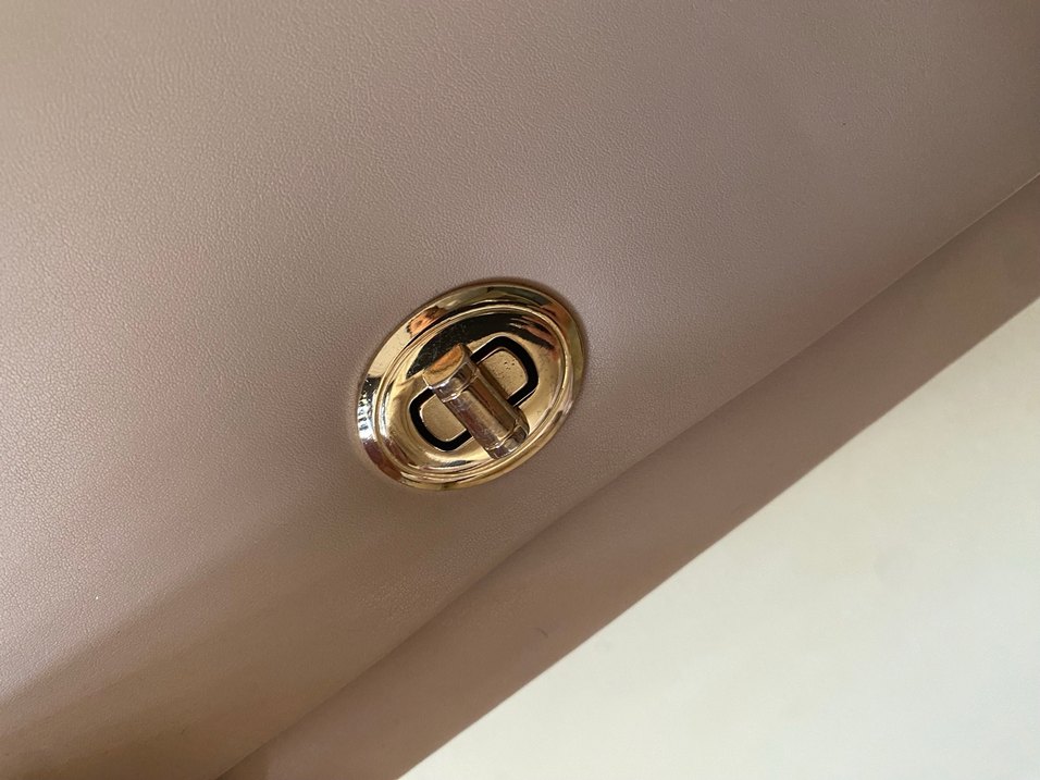 Bej Deri Kadın Çanta, Modern Klasik - Görsel 2