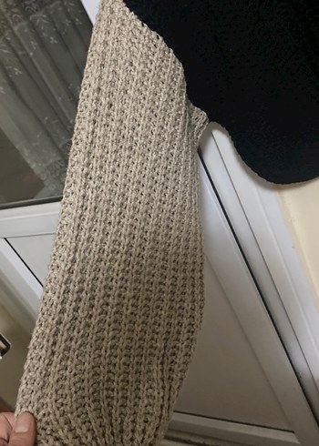 Gri ve Siyah Örgü Kadın Kazak - Görsel 5