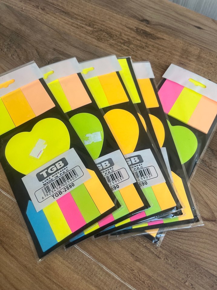 Renkli Yapışkan Not Kağıtları Seti - Görsel 2