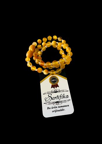 DAMLA KEHRİBAR BEBEK KOLYE - Görsel 3