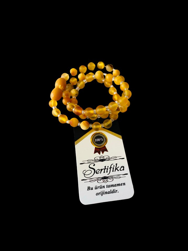 DAMLA KEHRİBAR BEBEK KOLYE - Görsel 3