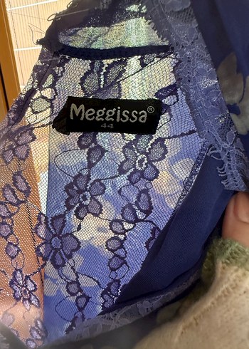 Mavi Bağlama Desenli Bohem Kısa Kadın Elbise - Görsel 2