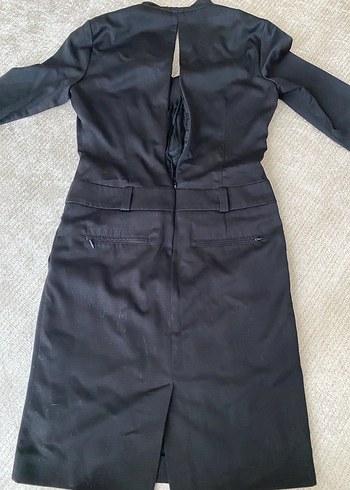 Uzun Kollu Siyah Ofis Elbisesi - Görsel 2