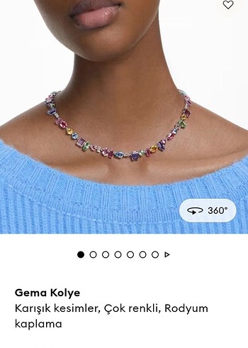 Swarovski gema kolye