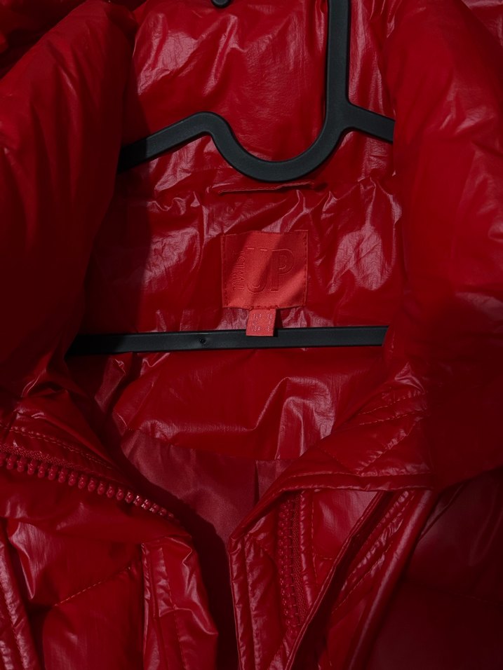 TWİST Parlak Kırmızı Mini Şişme Kadın Kışlık Mont - Görsel 4