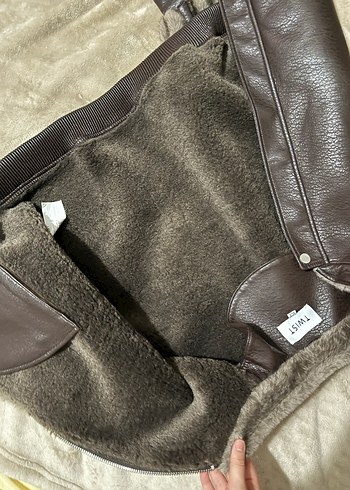 TWİST Kahverengi Kürklü Kadın Deri Ceket - Görsel 5