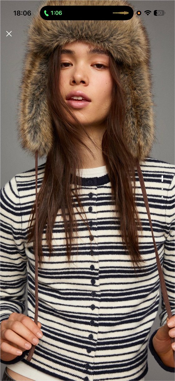 Bershka Kürklü şapka - Görsel 3