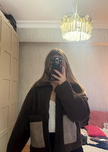 Kahverengi Tüylü Kadın Ceket - Görsel 3