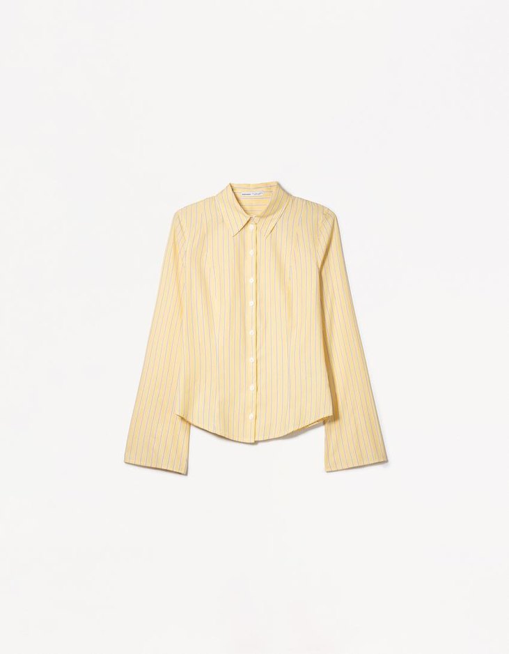 Sarı dar kesim gömlek - Görsel 2