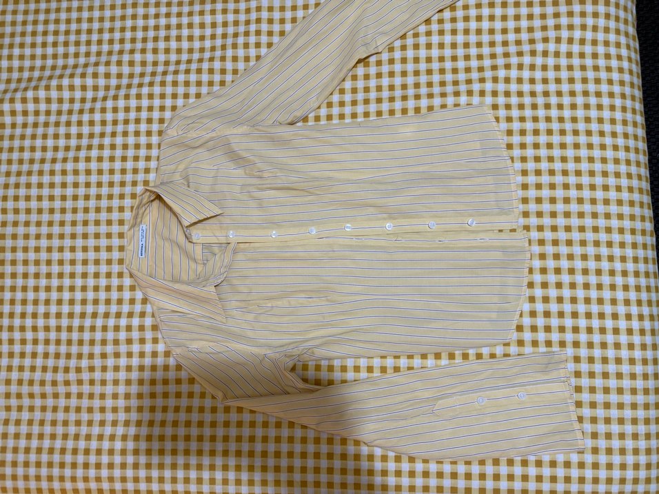 Sarı dar kesim gömlek - Görsel 3