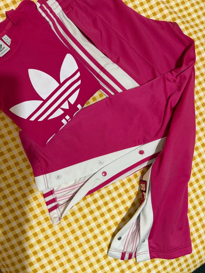 Pembe Adidas Street Wear Eşofman Takımı - Görsel 3
