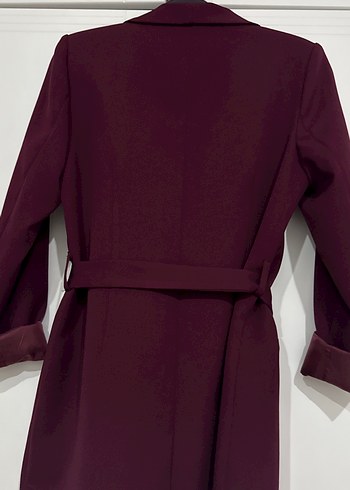 36 Beden Bordo Düğmeli Kadın Blazer Ceket