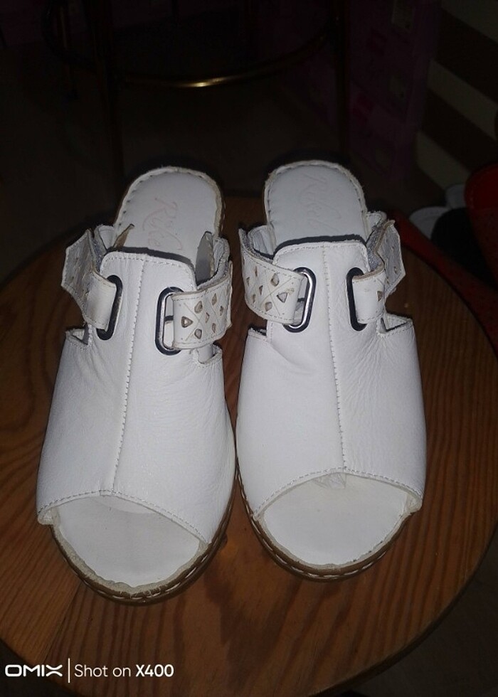 Gerçek deri cırt cırtlı yumuşacık beyaz platform ayakkabı - Görsel 2